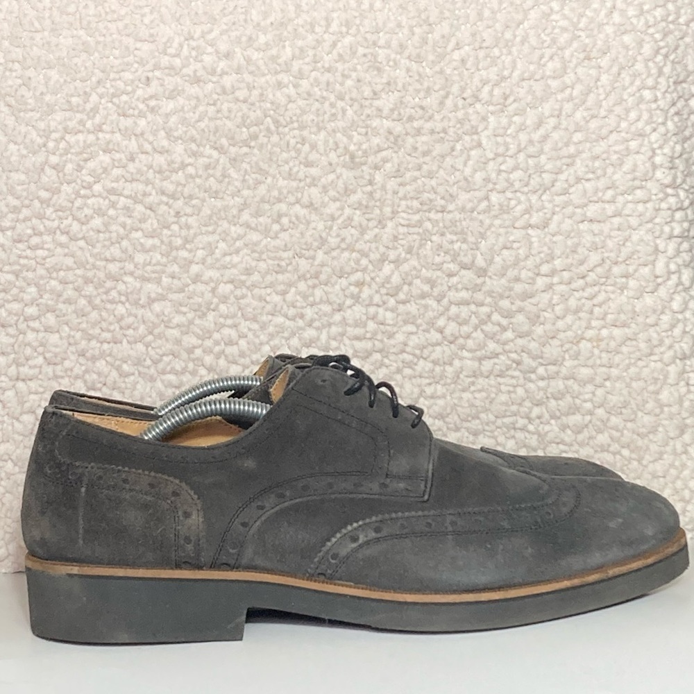 Gordon Rush Men's Grey Concord Leather Lace Up Wingtip Classic Dress Shoes SZ 12 - Picture 1 of 11